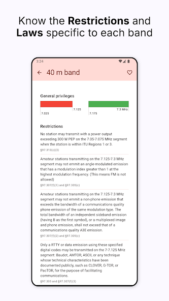 US Amateur Band Plan Screenshot 2