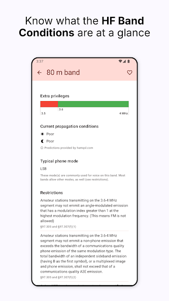 US Amateur Band Plan Screenshot 3