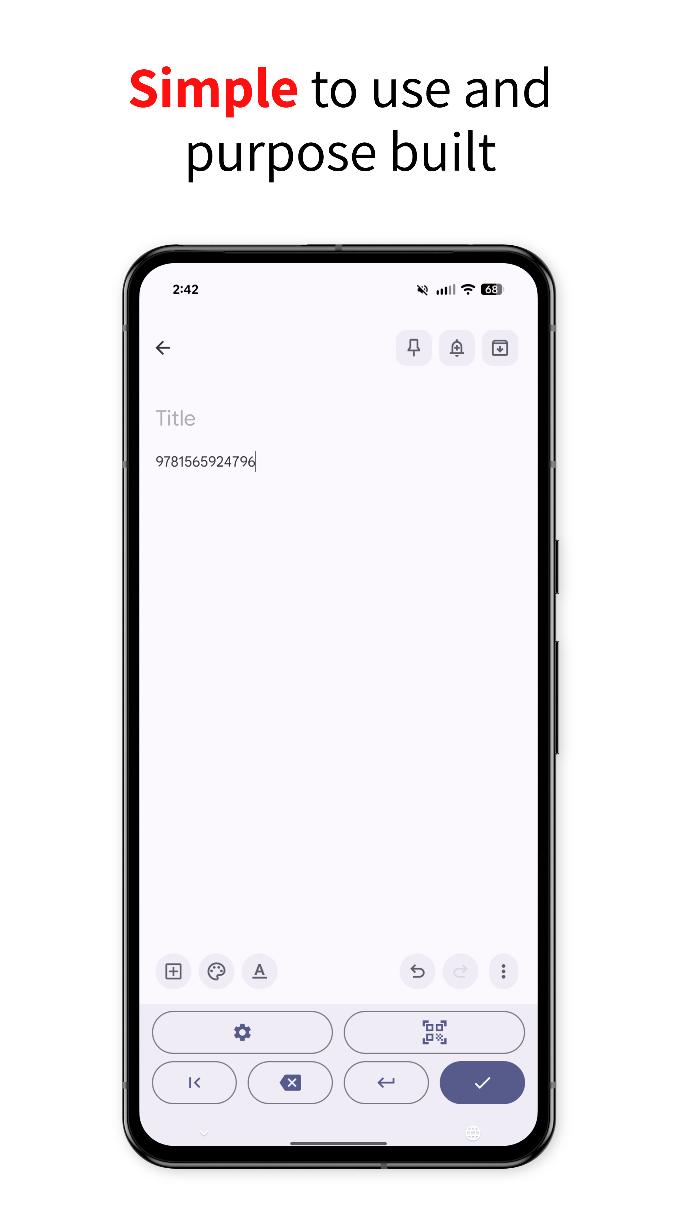 Barcode Keyboard Screenshot 2